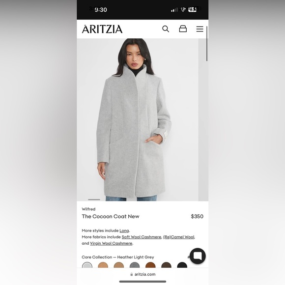 Aritzia Cocoon Coat - Picture 1 of 4